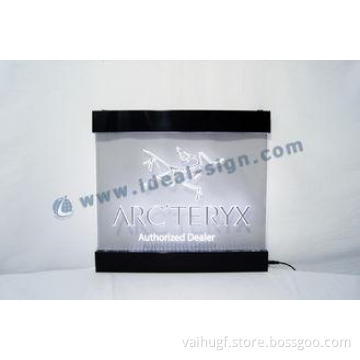 Indoor Acrylic LED Edge-Lit Sign / Laser Cut Signage Displa